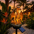 Golden Solar Dragon Statue Light for Garden Outdoor Decor